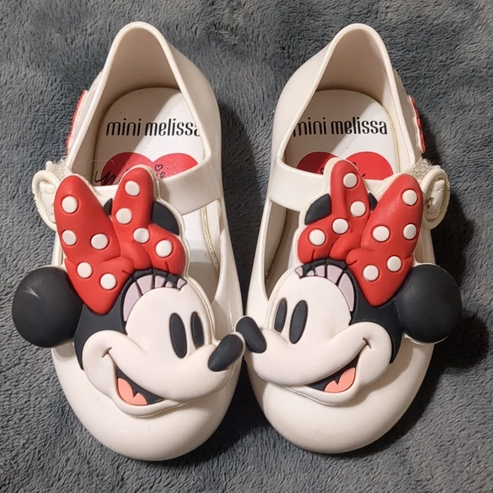 Mini Melissa Minnie mouse White and red Shoes girls size 6